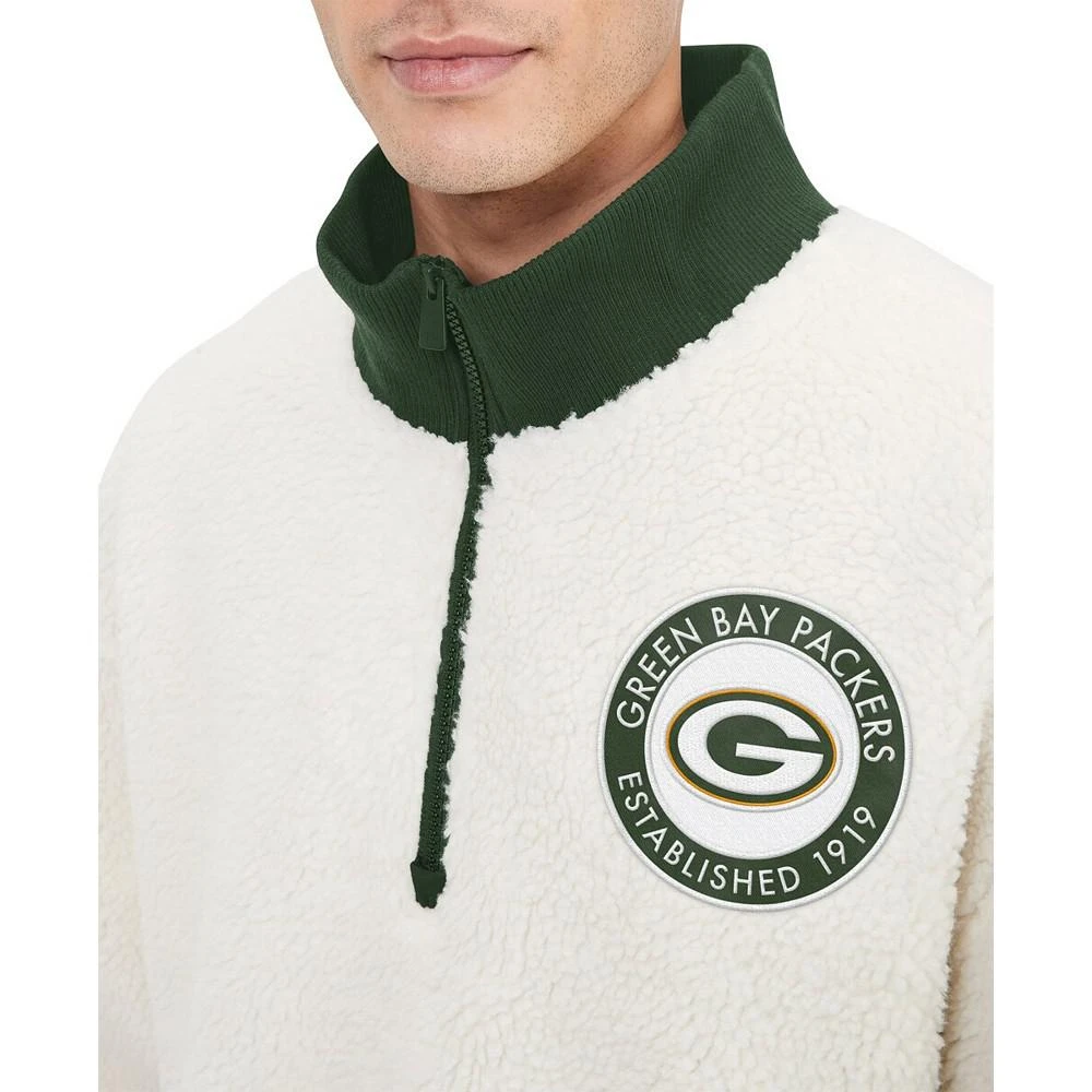 商品Tommy Hilfiger|Men's Cream Green Bay Packers Jordan Sherpa Quarter-Zip Sweatshirt,价格¥883,第4张图片详细描述