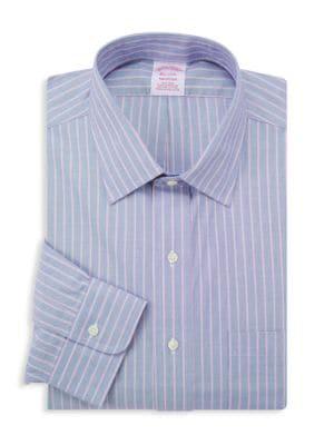 男士纯棉经典条纹正装衬衫商品第1张图片规格展示