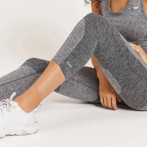 商品Myprotein|MP Women's Curve High Waisted 3/4 Leggings - Grey Marl,价格¥272,第5张图片详细描述