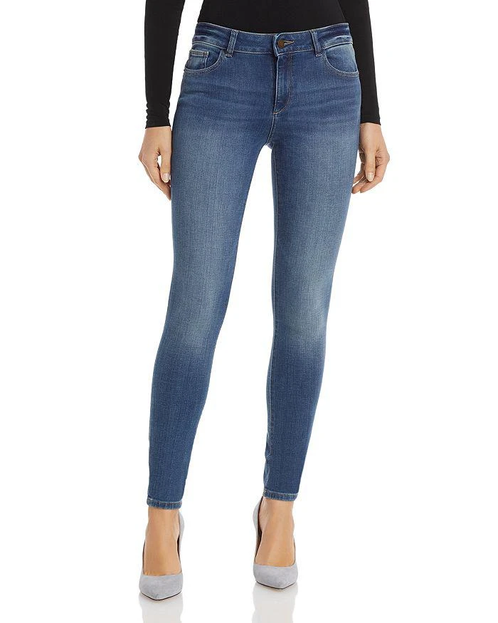 商品DL1961|Florence Instasculpt Mid Rise Skinny Jeans in Pacific,价格¥800,第1张图片