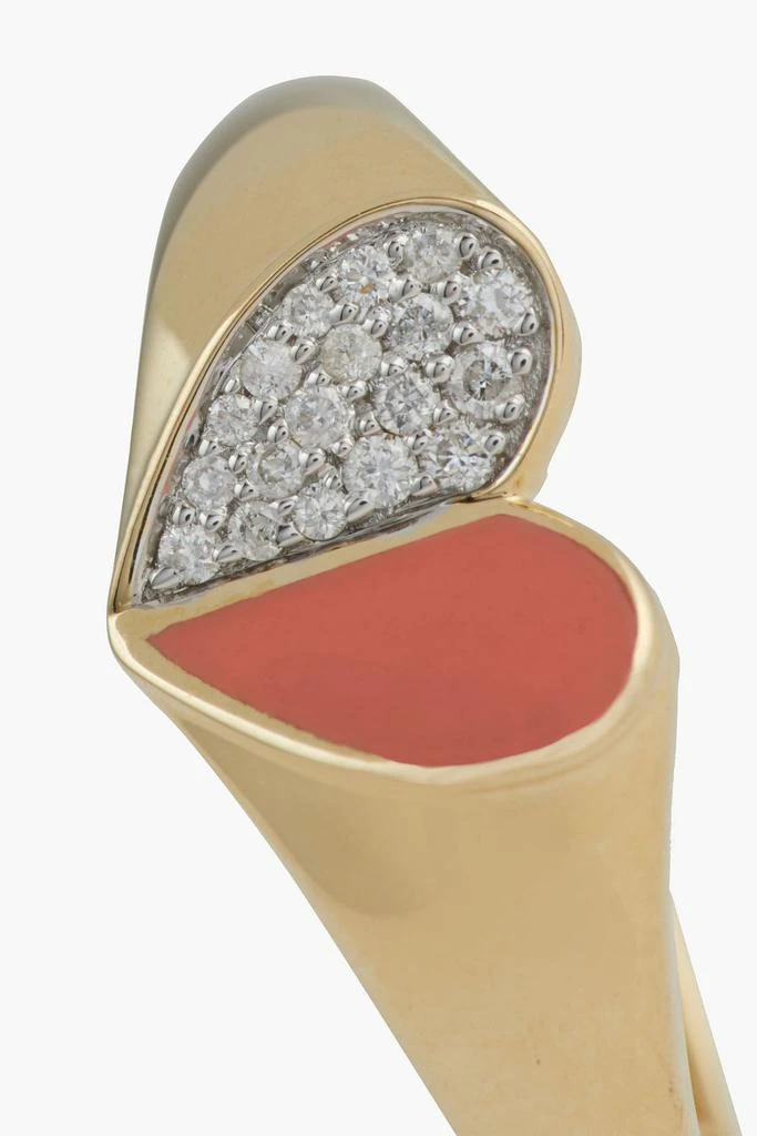 商品Adina Reyter|14-karat gold, diamond and enamel ring,价格¥2015,第4张图片详细描述