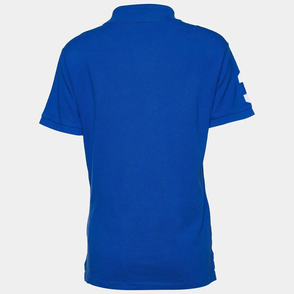 商品[二手商品] Ralph Lauren|Polo Ralph Lauren Blue Logo Embroidered Cotton Pique Polo T-Shirt M,价格¥1048,第2张图片详细描述