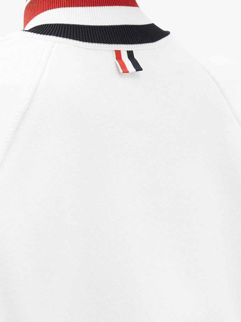 商品Thom Browne|Tricolour-stripe knit baseball jacket,价格¥6642,第4张图片详细描述