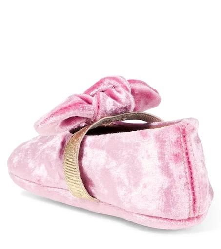 商品PEPE|Baby bow-detail velvet ballet flats,价格¥1057,第2张图片详细描述