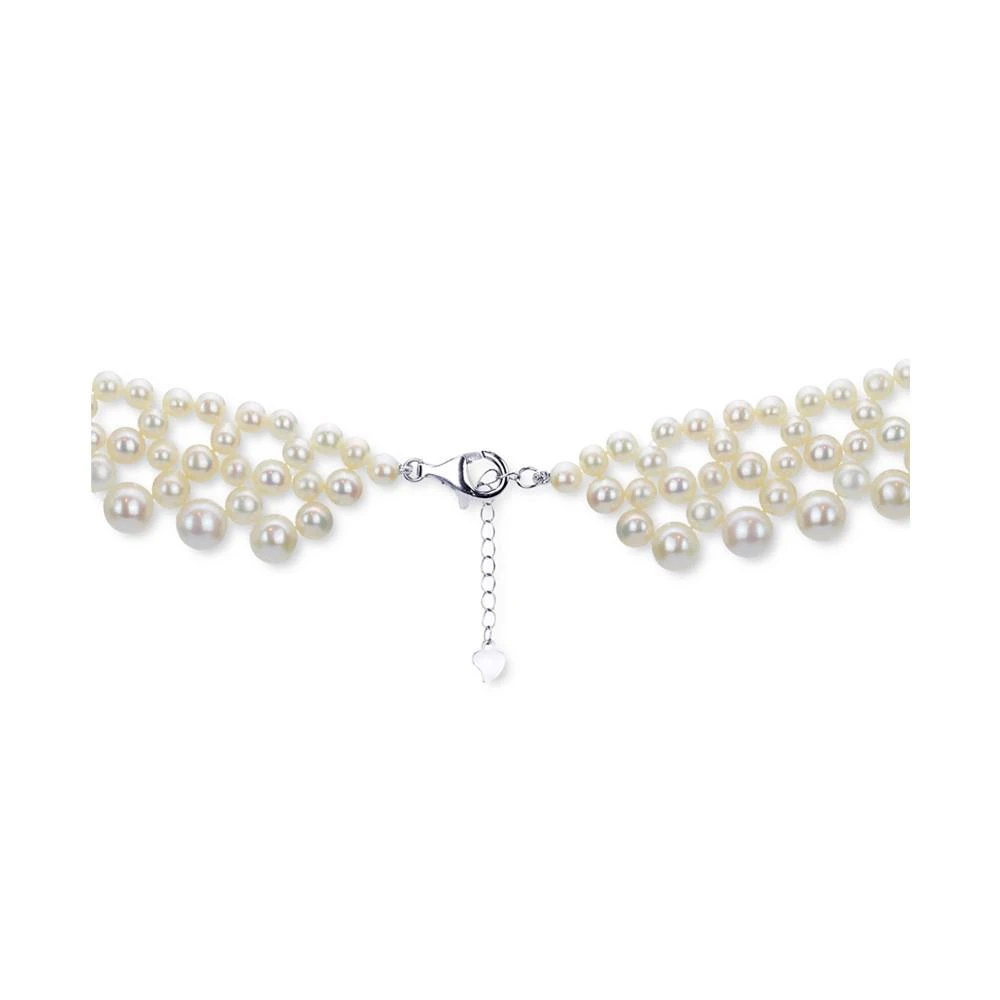 商品Macy's|Cultured Freshwater Pearl (4-8mm) Multi-row Statement Necklace, 20" + 1" extender (Also in Black Cultured Freshwater Pearl),价格¥1063,第3张图片详细描述