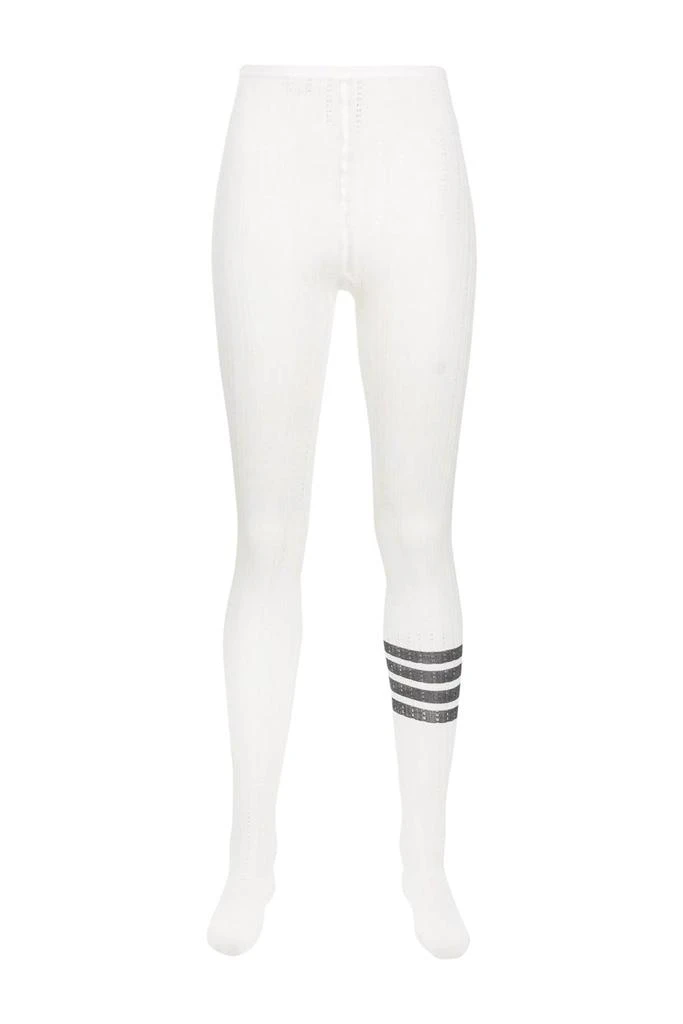商品Thom Browne|Thom browne pointelle merino wool 4bar tights,价格¥1926,第1张图片