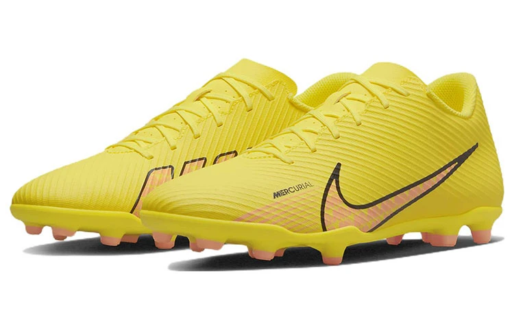 商品[国内直发] NIKE|Mercurial Vapor 15 刺客 15 Club 圆头徽标 MG（胶质短钉） 人造草地 织物 减震防滑耐磨 足球鞋 男款 黄色,价格¥657,第4张图片详细描述
