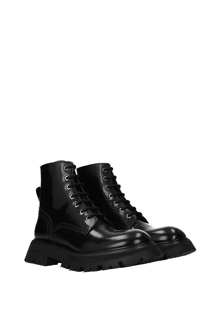 商品Alexander McQueen|Ankle boots Leather Black,价格¥3128,第2张图片详细描述