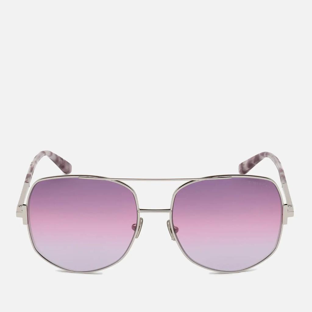 商品Tom Ford|Tom Ford Women's Lennox Pilot Style Sunglasses - Palladium/Violet,价格¥2866,第1张图片