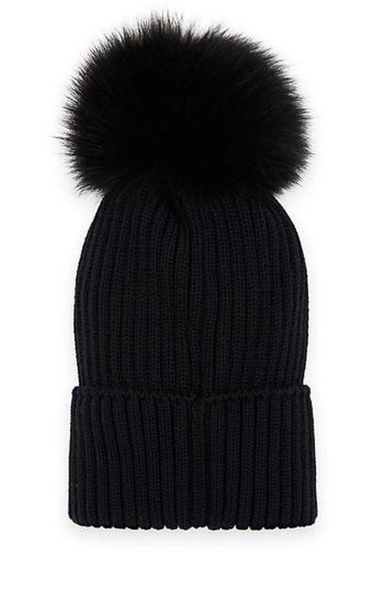 商品Moncler|Kids' Fur-Trimmed Wool Beanie,价格¥1266,第2张图片详细描述