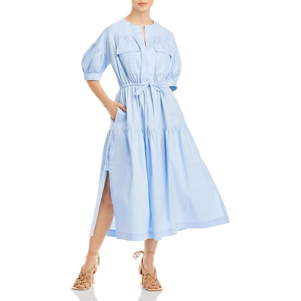 商品Derek Lam|Derek Lam 10 Crosby Womens Andie Pocket Puff Sleeves Maxi Dress,价格¥653,第1张图片