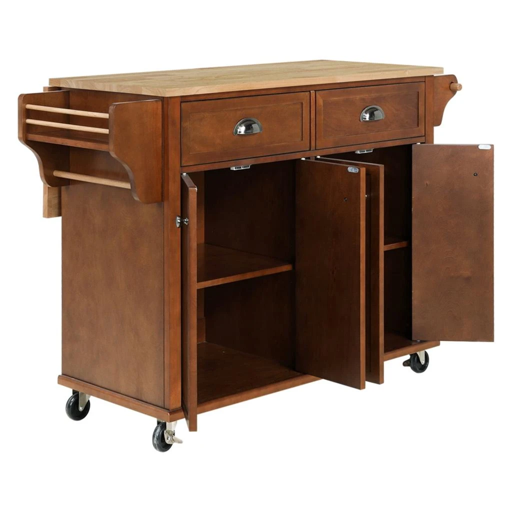 Cambridge Natural Wood Top Kitchen Island 商品