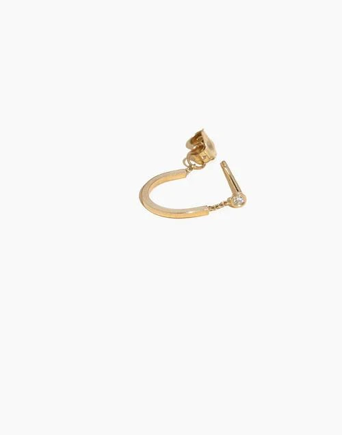 商品Madewell|Single 14k Gold Rytas Diamond Earring,价格¥2276,第1张图片