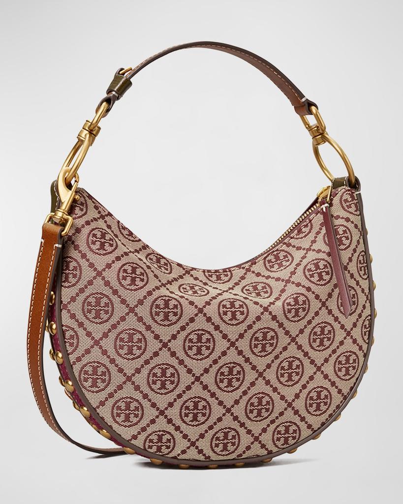 Mini T Monogram Jacquard Crescent Crossbody Bag商品第5张图片规格展示