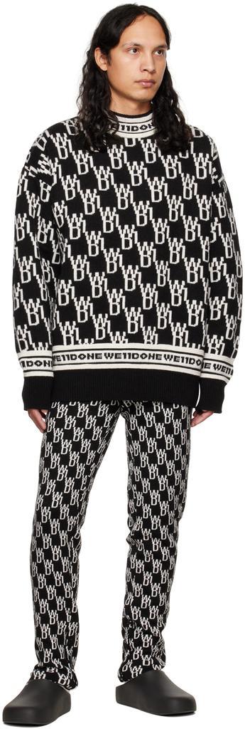 商品We11done|Black Jacquard Sweater,价格¥1707,第6张图片详细描述