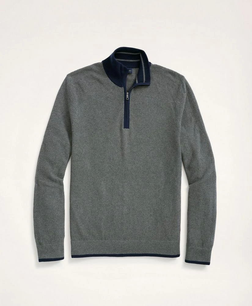 商品Brooks Brothers|Cotton Pique Half-Zip,价格¥416,第1张图片