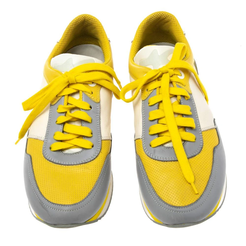 商品[二手商品] Salvatore Ferragamo|Salvatore Ferragamo Multicolor Leather And Suede Lace Up Sneakers Size 43,价格¥1473,第3张图片详细描述