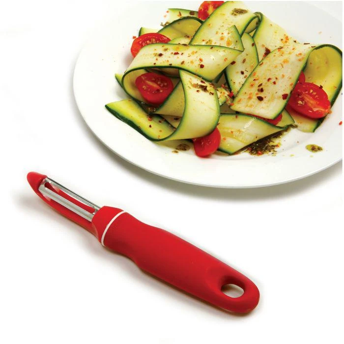 商品Norpro|Grip-EZ Vegetable Peeler, 7.25-Inch, Red,价格¥79,第5张图片详细描述