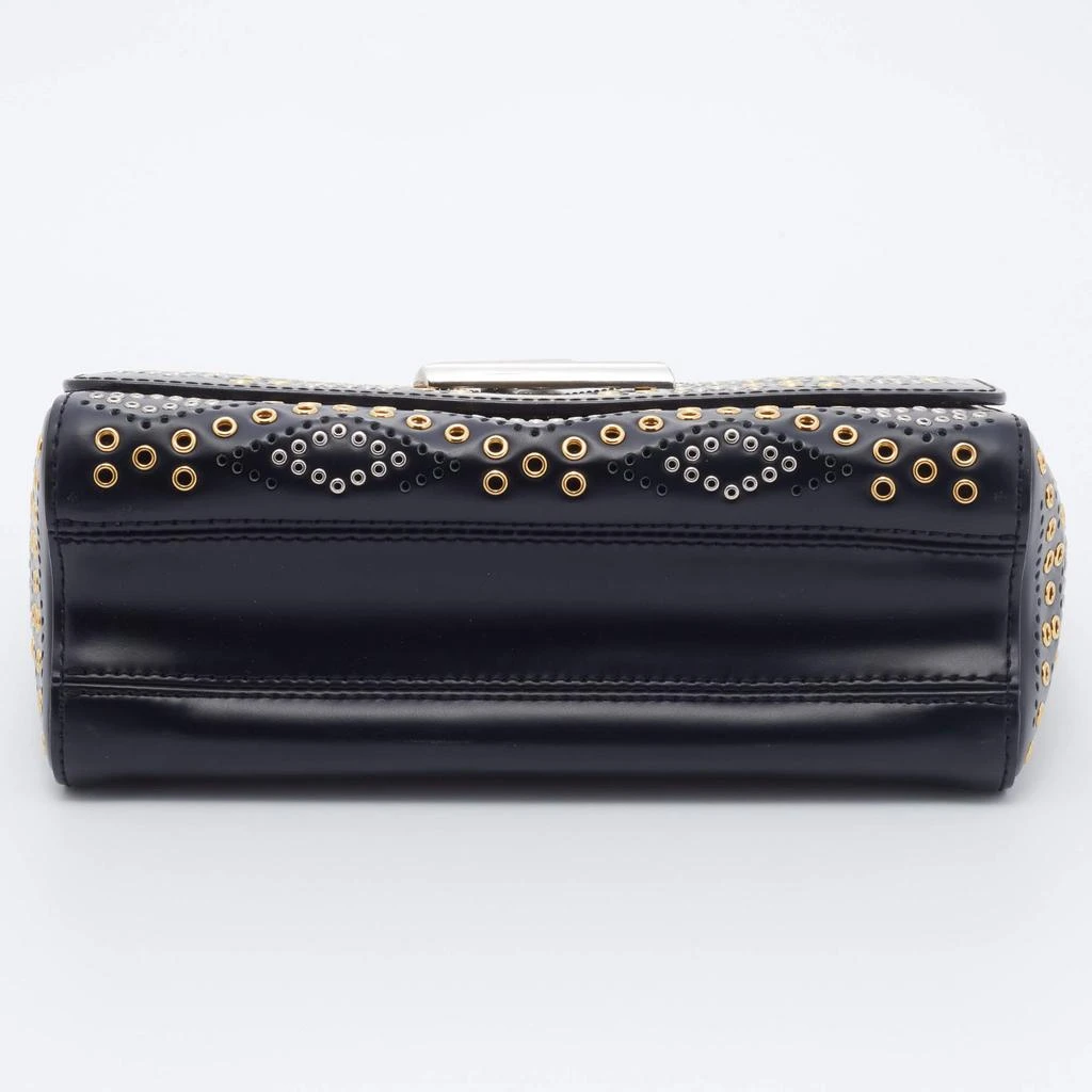 Louis Vuitton Black Leather Limited Edition Grommet Embellished Twist MM Bag 商品