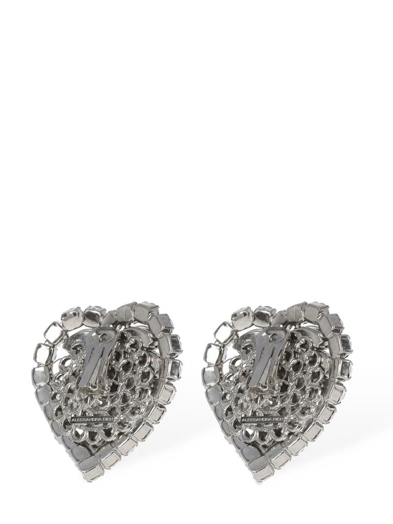 商品Alessandra Rich|Crystal Heart Earrings,价格¥1224,第3张图片详细描述