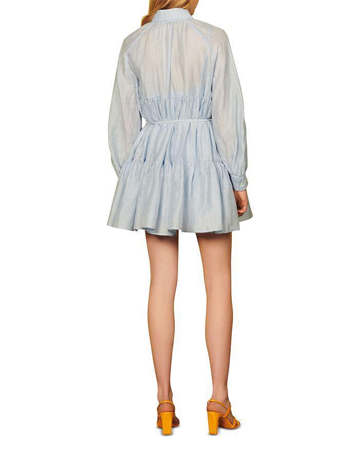 商品Sandro|Tiphaine Tiered Shirt Dress,价格¥1853,第6张图片详细描述