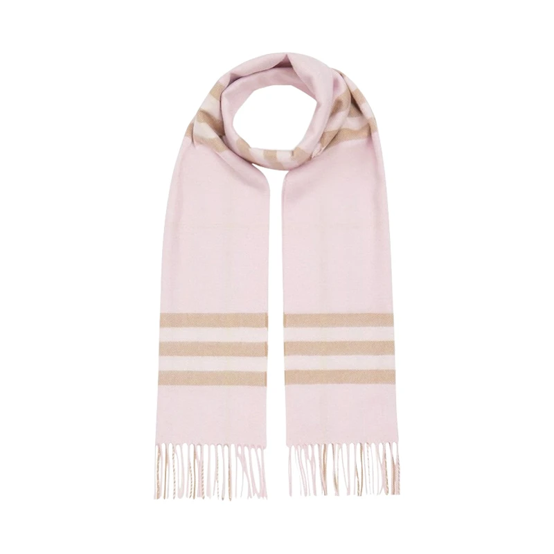 商品[国内直发] Burberry|Burberry 巴宝莉 经典格子休闲羊绒围巾女 8016396-粉色,价格¥3334,第1张图片
