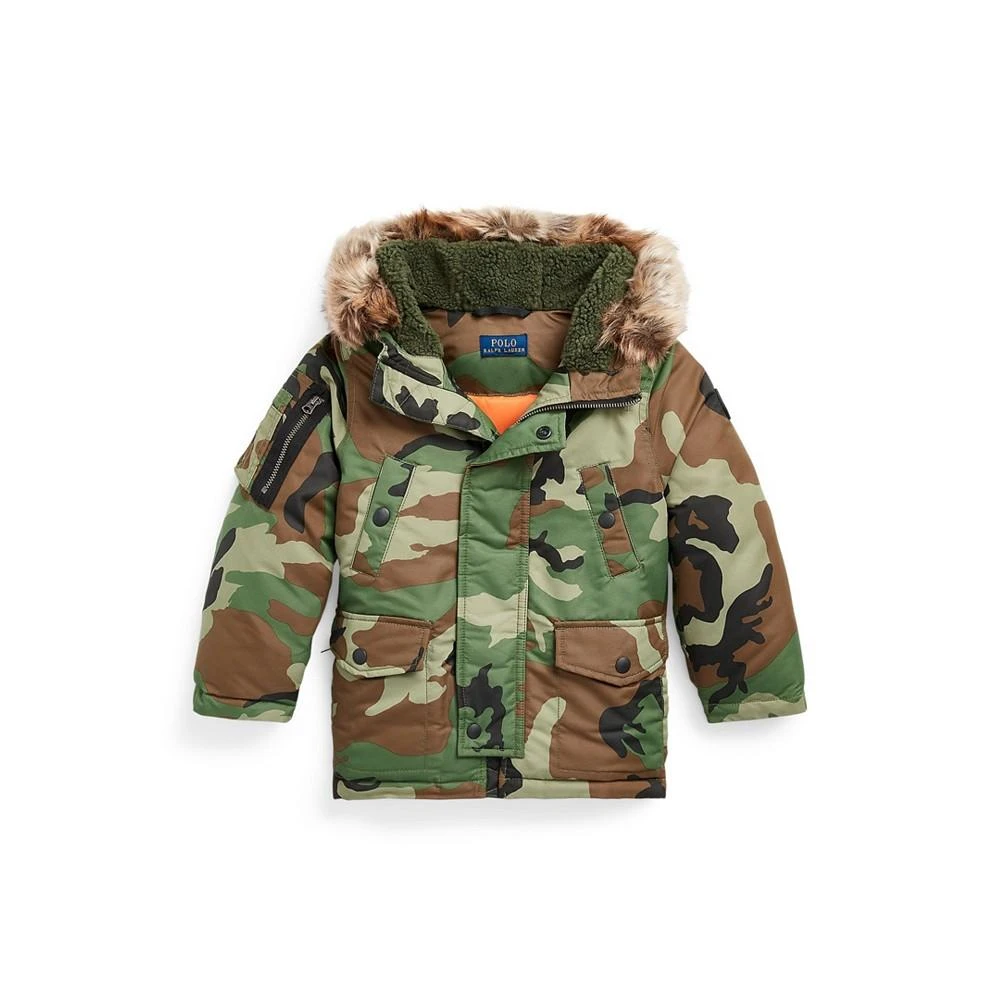 商品Ralph Lauren|Little and Toddler Boys Camo Water-Resistant Parka,价格¥674,第1张图片