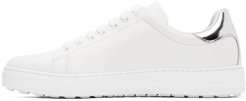 商品Salvatore Ferragamo|White Gancini Sneakers,价格¥2598,第3张图片详细描述