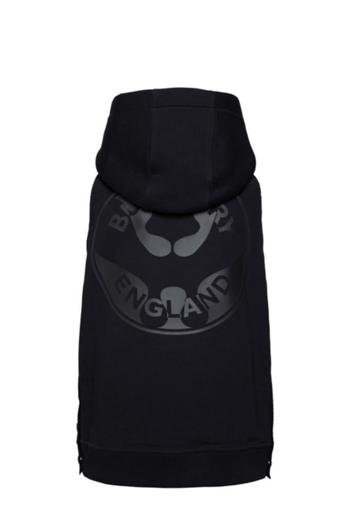Black cotton logo-print sleeveless cotton hoodie商品第2张图片规格展示