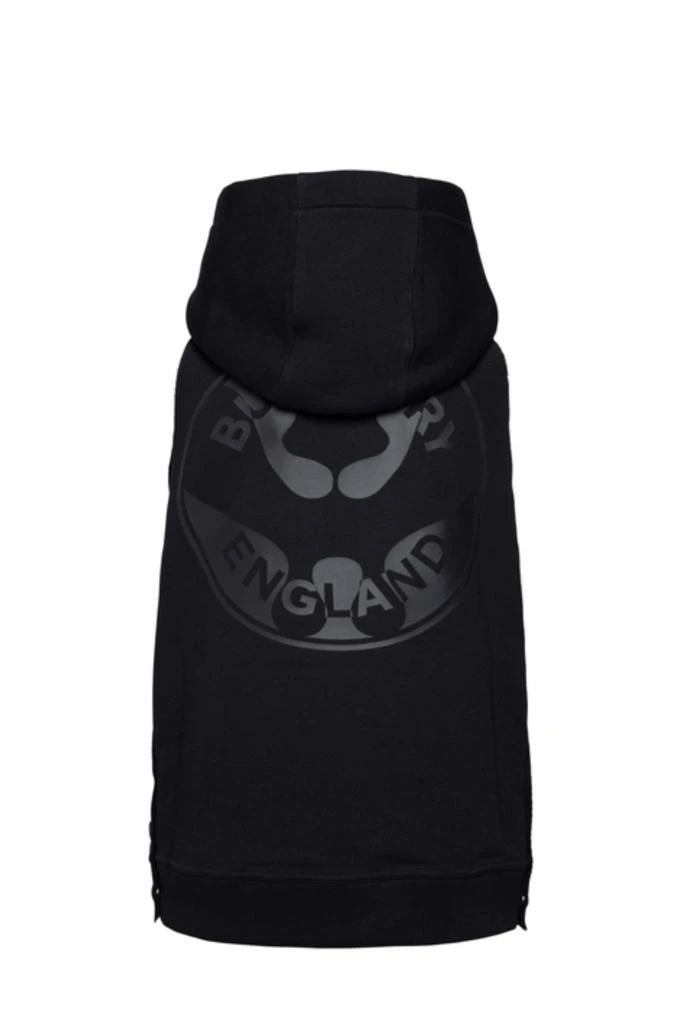 商品Burberry|Black cotton logo-print sleeveless cotton hoodie,价格¥4224,第2张图片详细描述