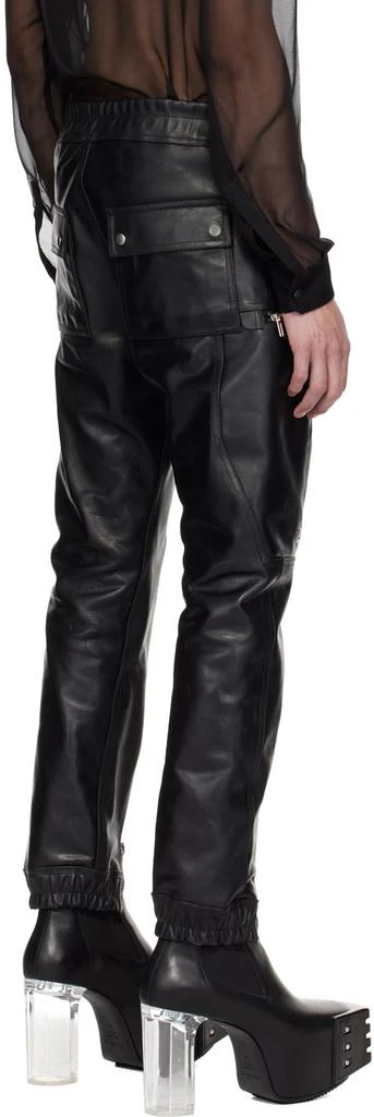 商品Rick Owens|黑色 Bauhaus 皮革工装裤,价格¥24832,第3张图片详细描述