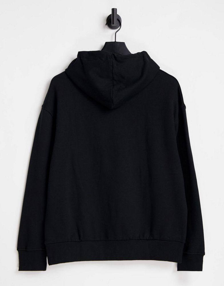 商品ASOS|ASOS DESIGN oversized boyfriend hoodie in black,价格¥172,第4张图片详细描述