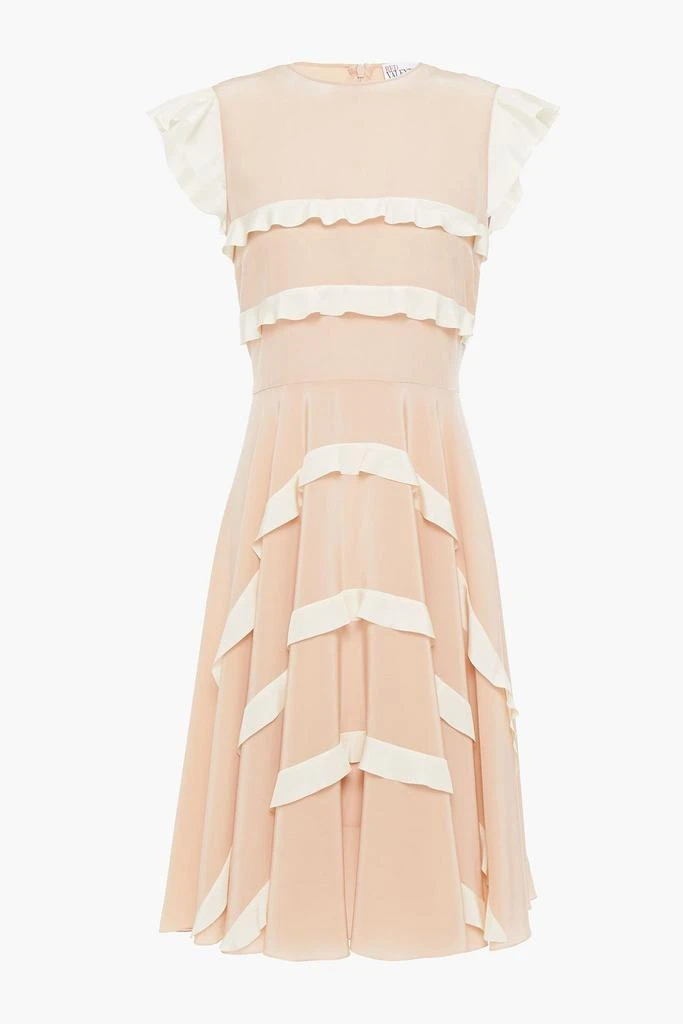 商品RED Valentino|Ruffled silk crepe de chine dress,价格¥2587,第3张图片详细描述