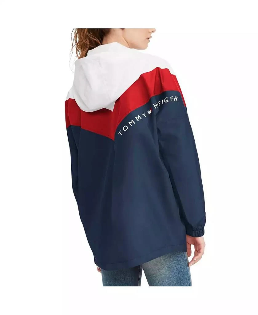 商品Tommy Hilfiger|Women's White, Red New England Patriots Staci Half-Zip Hoodie Windbreaker Jacket,价格¥748,第2张图片详细描述