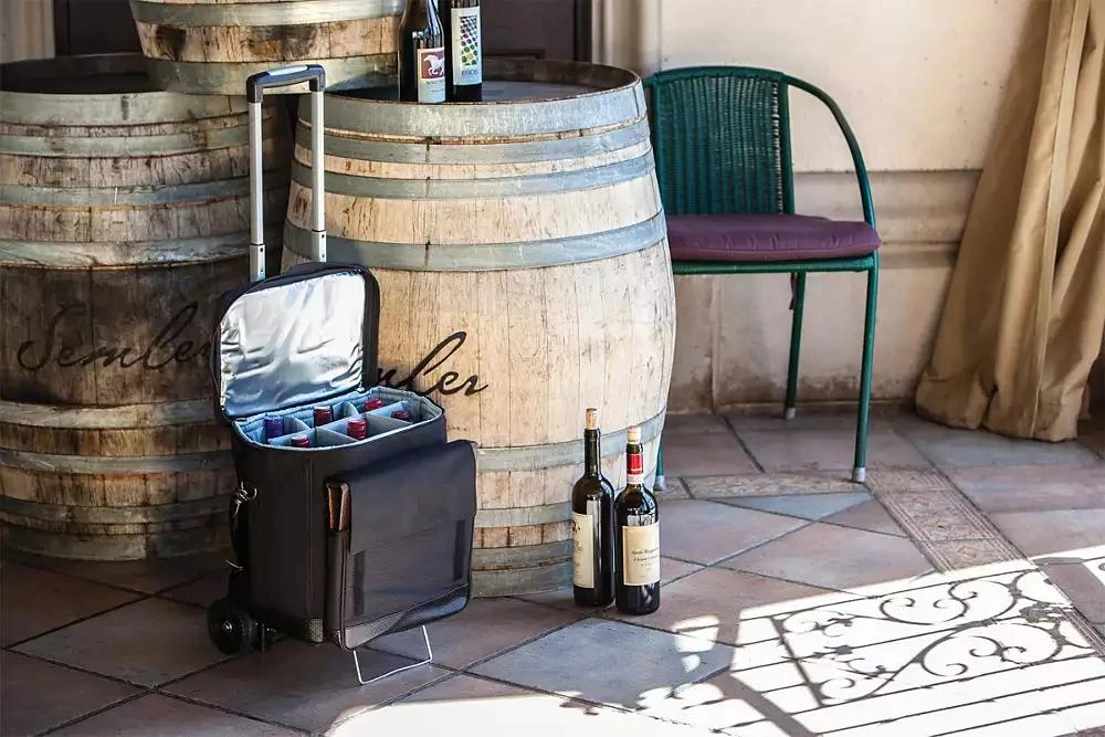 商品ONIVA|Legacy® by Picnic Time Cellar 6-Bottle Wine Carrier & Cooler Tote with Trolley,价格¥1386,第3张图片详细描述