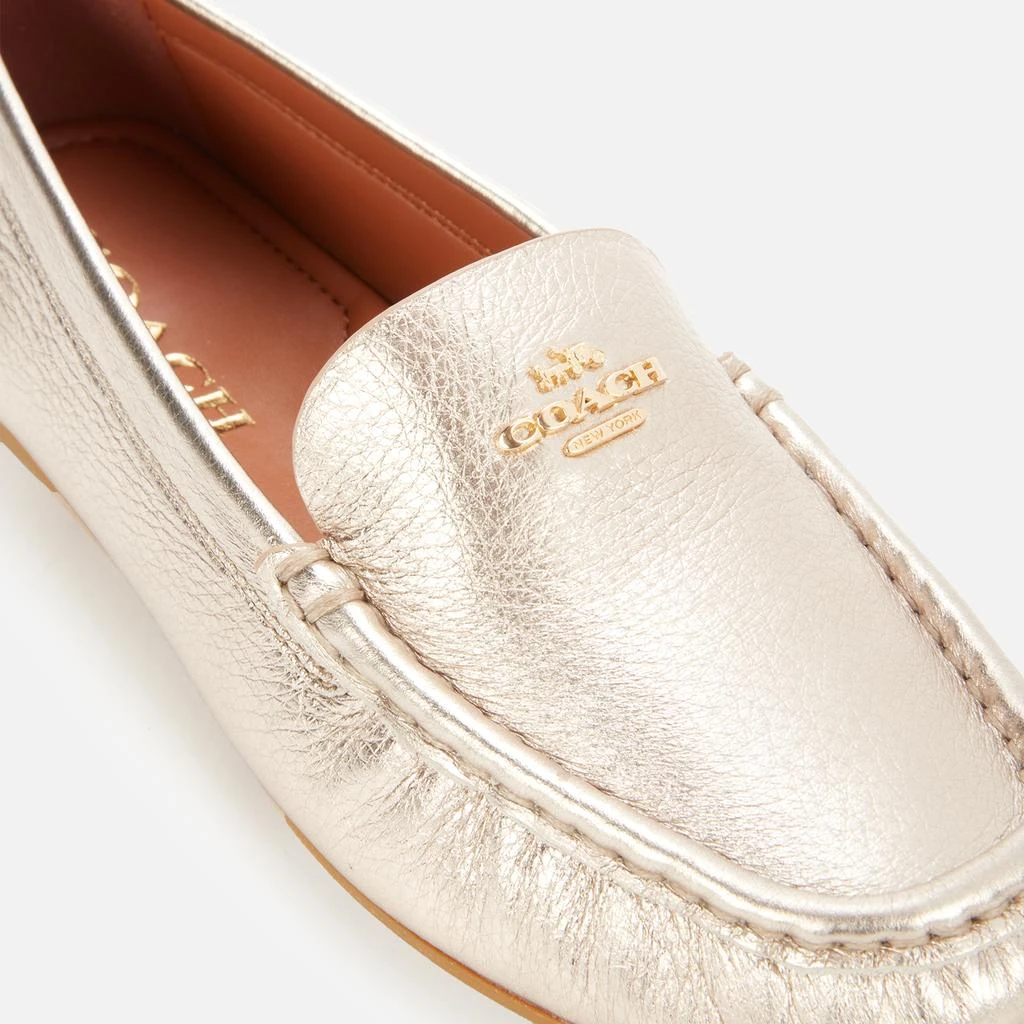 商品Coach|Coach Women's Marley Metallic Leather Driving Shoes - Champagne,价格¥754,第4张图片详细描述