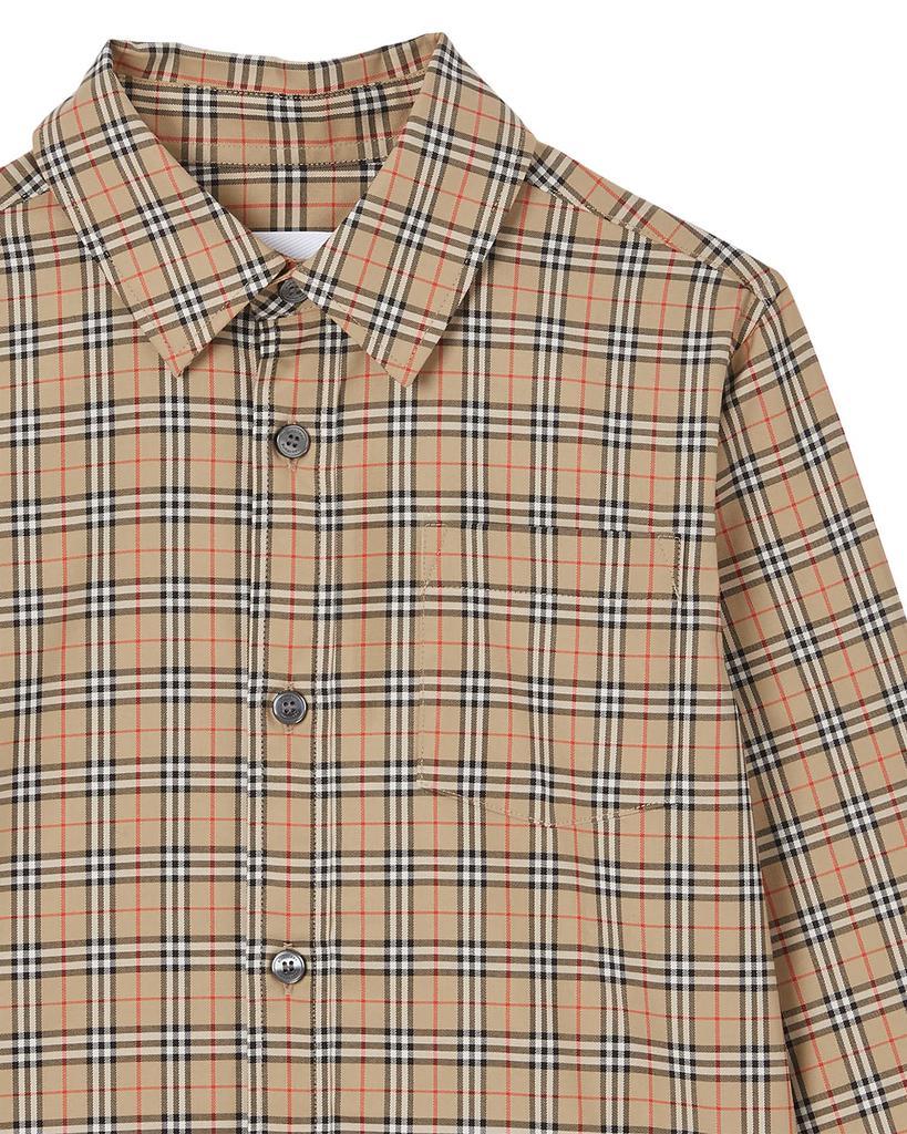 商品Burberry|Boy's Owen Micro Vintage Check Button-Down Shirt, Size 3-14,价格¥1743,第6张图片详细描述