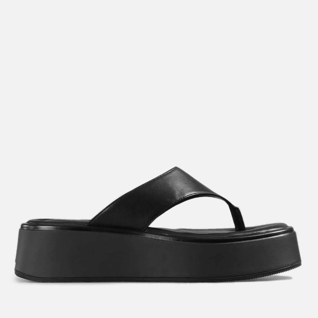 Vagabond Women's Courtney Leather Toe Post Sandals - Black/Black商品第1张图片规格展示