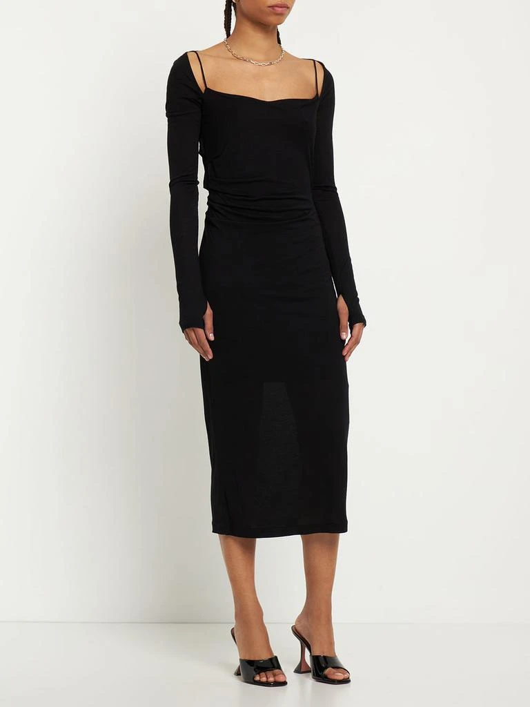 商品Helmut Lang|Scala Viscose Jersey Midi Dress,价格¥1062,第1张图片详细描述