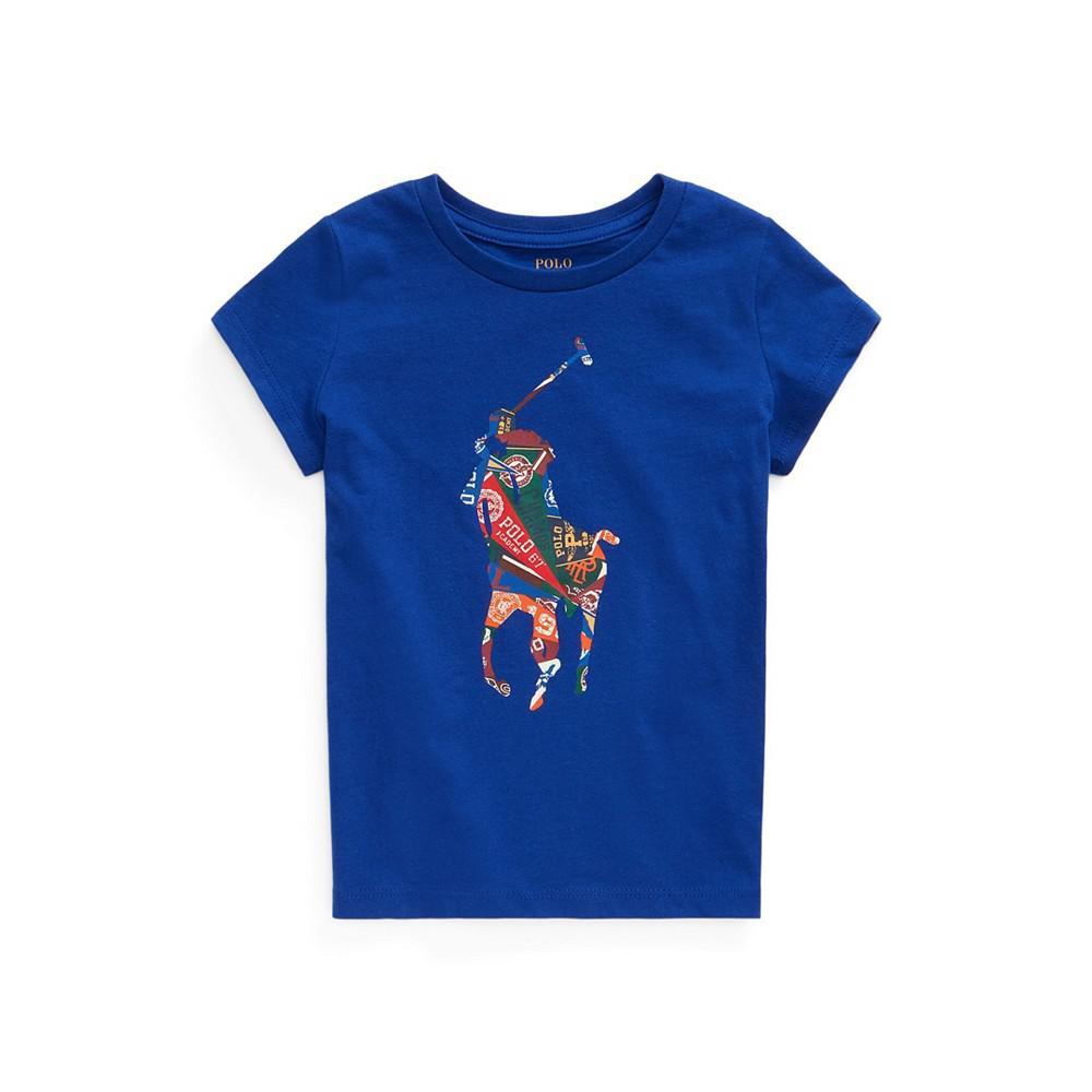 商品Ralph Lauren|Little Girls Big Pony Jersey T-shirt,价格¥131,第1张图片