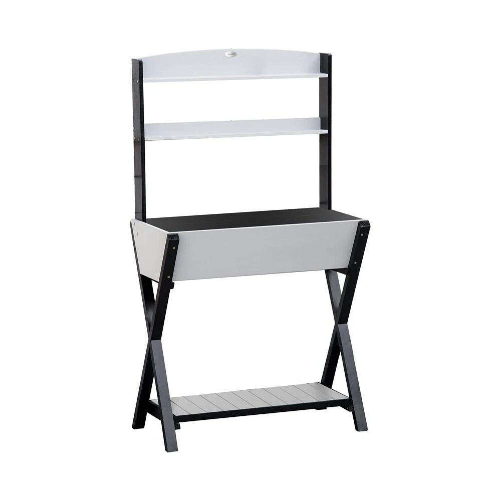商品Outsunny|Garden Potting Bench Workstation with Hidden Storage Box and Shelves,价格¥482,第1张图片
