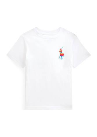 Polo Ralph Lauren Kids White Big Pony Cotton Jersey T-Shirt, Size 5Y商品第1张图片规格展示