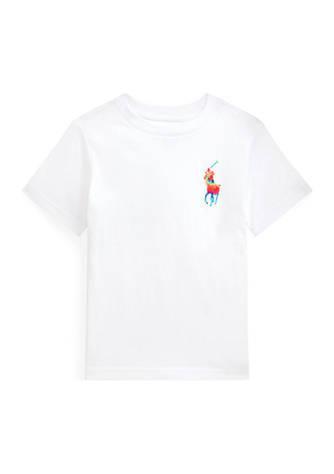 商品Ralph Lauren|Polo Ralph Lauren Kids White Big Pony Cotton Jersey T-Shirt, Size 5Y,价格¥139,第1张图片