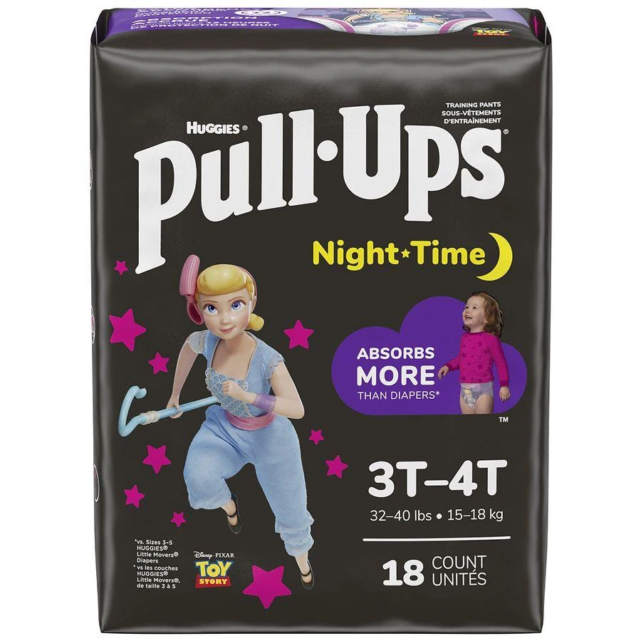 商品Huggies Pull-Ups|Girls' Night-Time Potty Training Pants Size 3T-4T,价格¥79,第3张图片详细描述