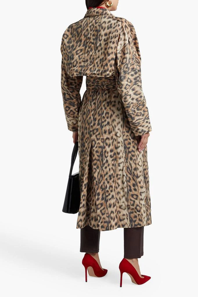 商品Victoria Beckham|Belted leopard-print shell trench coat,价格¥2422,第1张图片