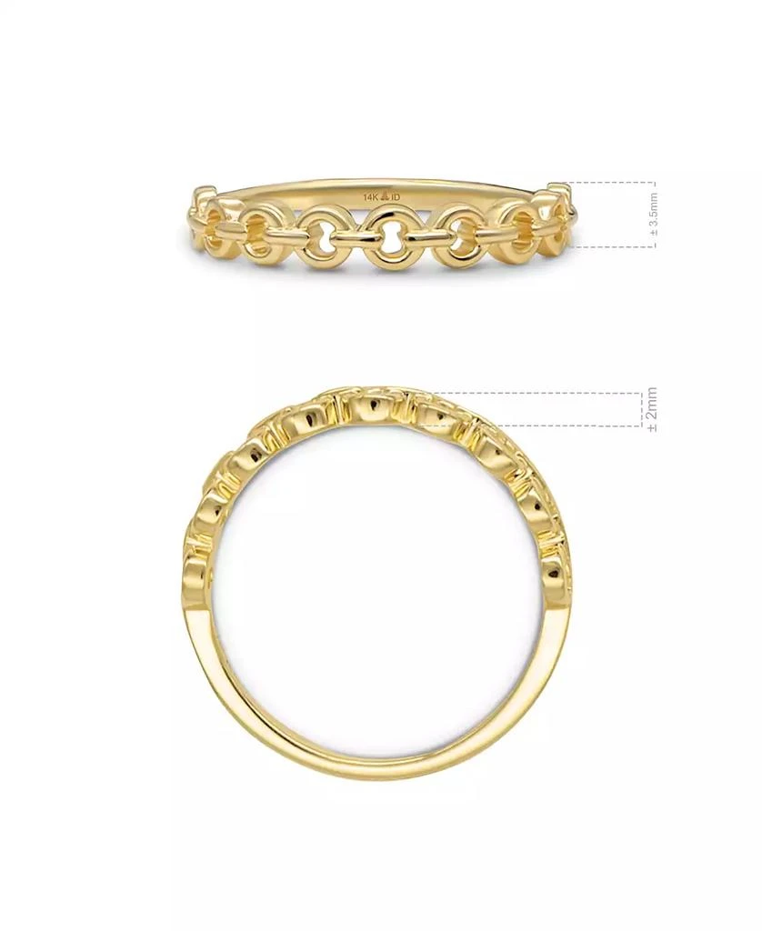 商品DEVATA|14K Gold Cable Link Ring, Size,价格¥1355,第3张图片详细描述