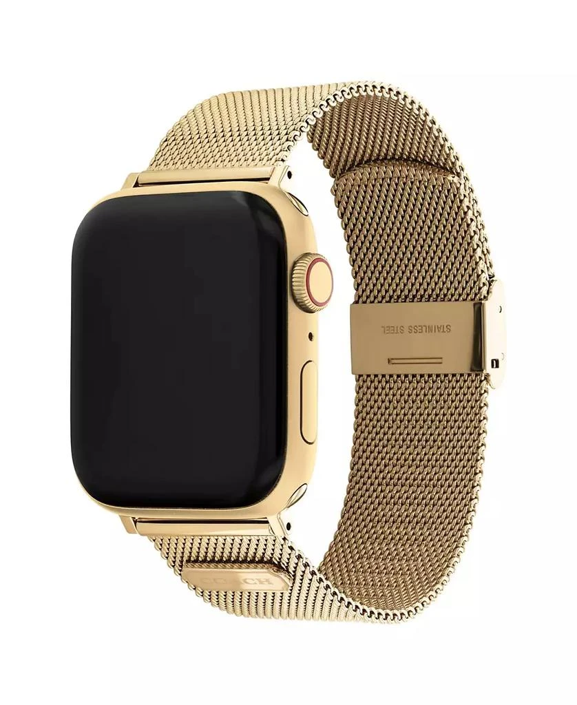 商品Coach|Gold-Tone Mesh Bracelet for Apple Watch® 42/44/45mm,价格¥1021,第2张图片详细描述