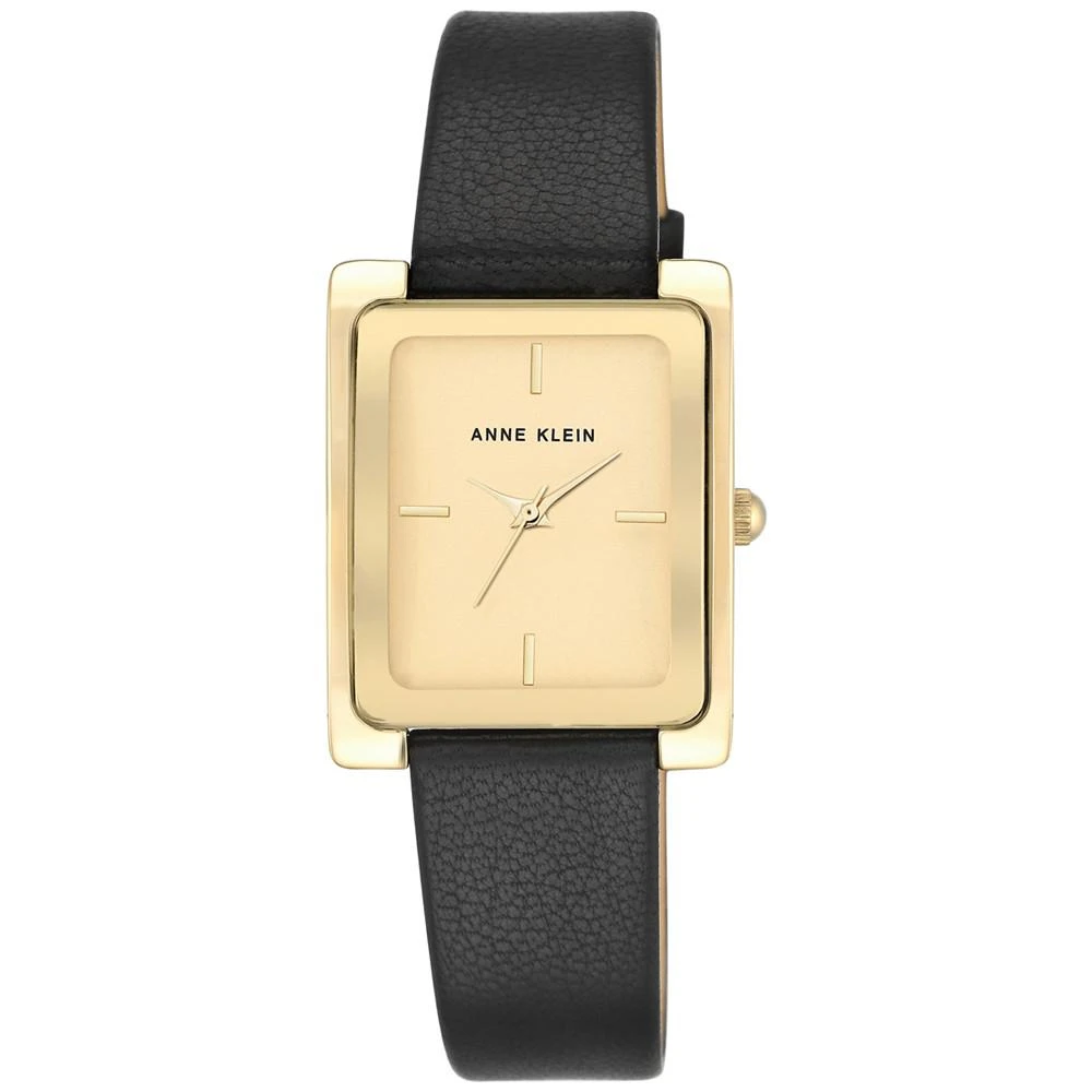 商品Anne Klein|安妮克莱恩 女士女表女款 黑色皮革表带手表,价格¥359,第1张图片