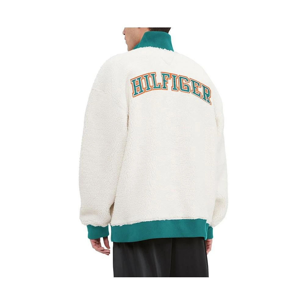 商品Tommy Hilfiger|Men's Cream Miami Dolphins Jordan Sherpa Quarter-Zip Sweatshirt,价格¥883,第2张图片详细描述