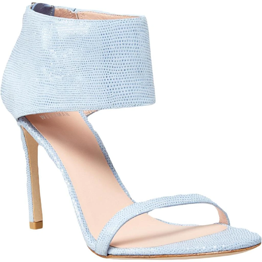 商品Stuart Weitzman|Stuart Weitzman Womens Showgirl Textured Ankle Strap Dress Sandals,价格¥538,第1张图片
